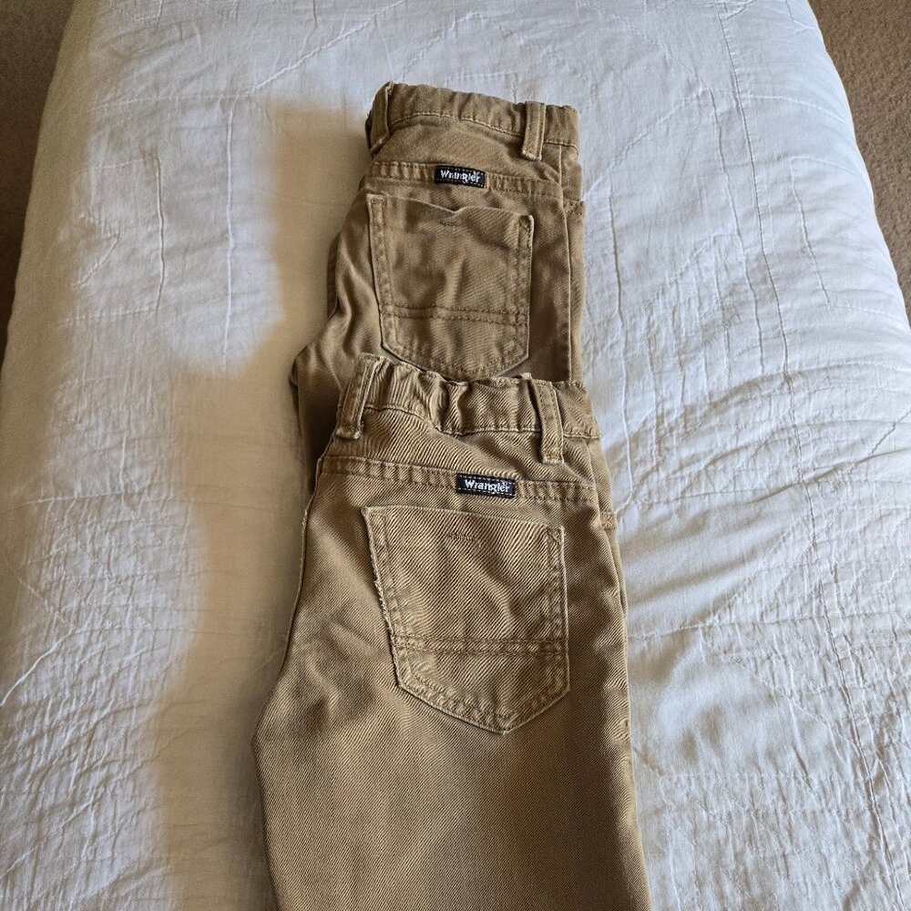 2 Pairs Wrangler Adjustable Waist Pants Size 7